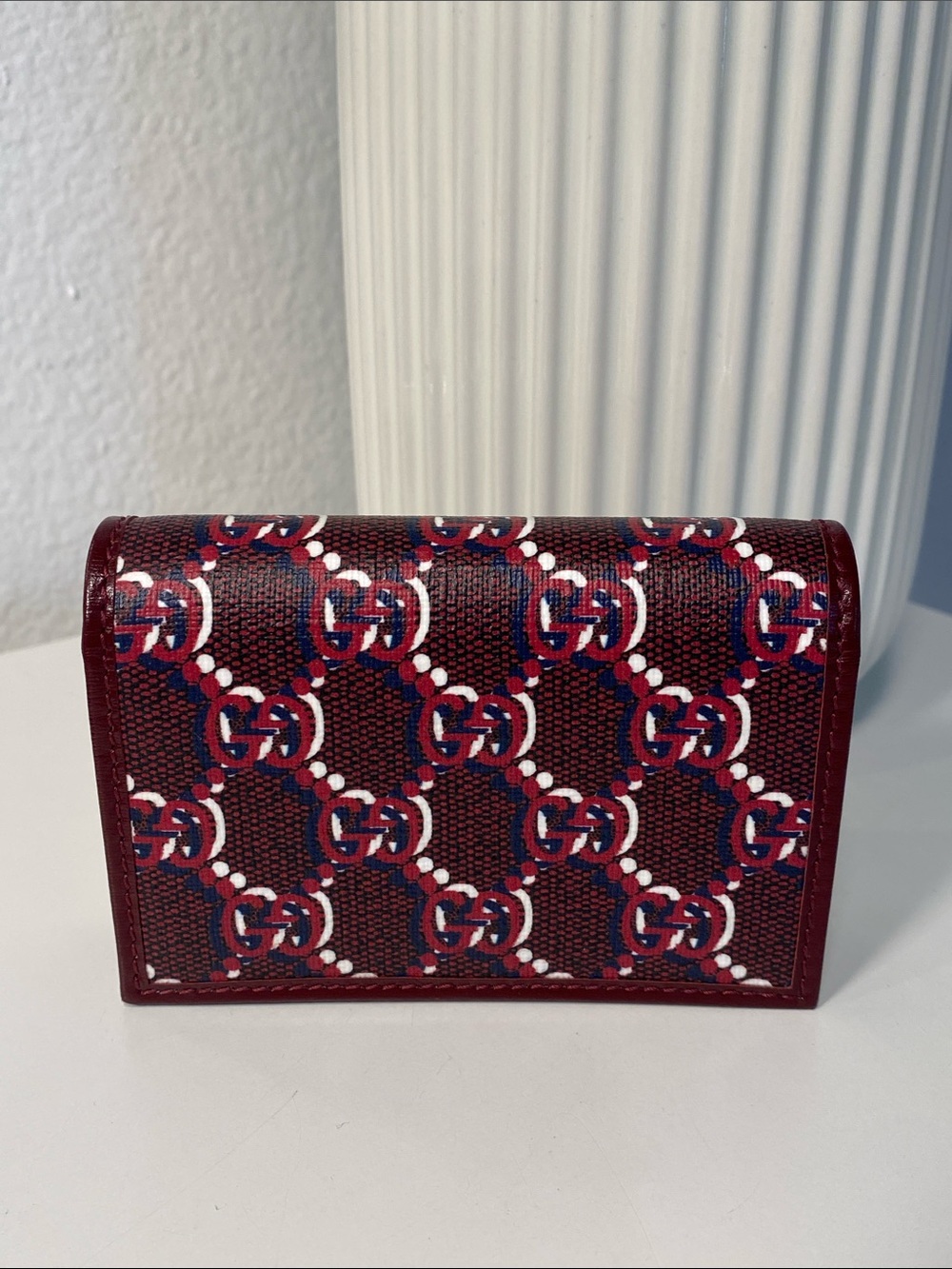 GUCCI Shadow Print Card Case With Box & COA - Picture 3 of 14
